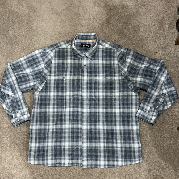 Orvis Other - Orvis Long-sleeve Trout Bum Button-Up Shirt Vented Fishing EUC XXL